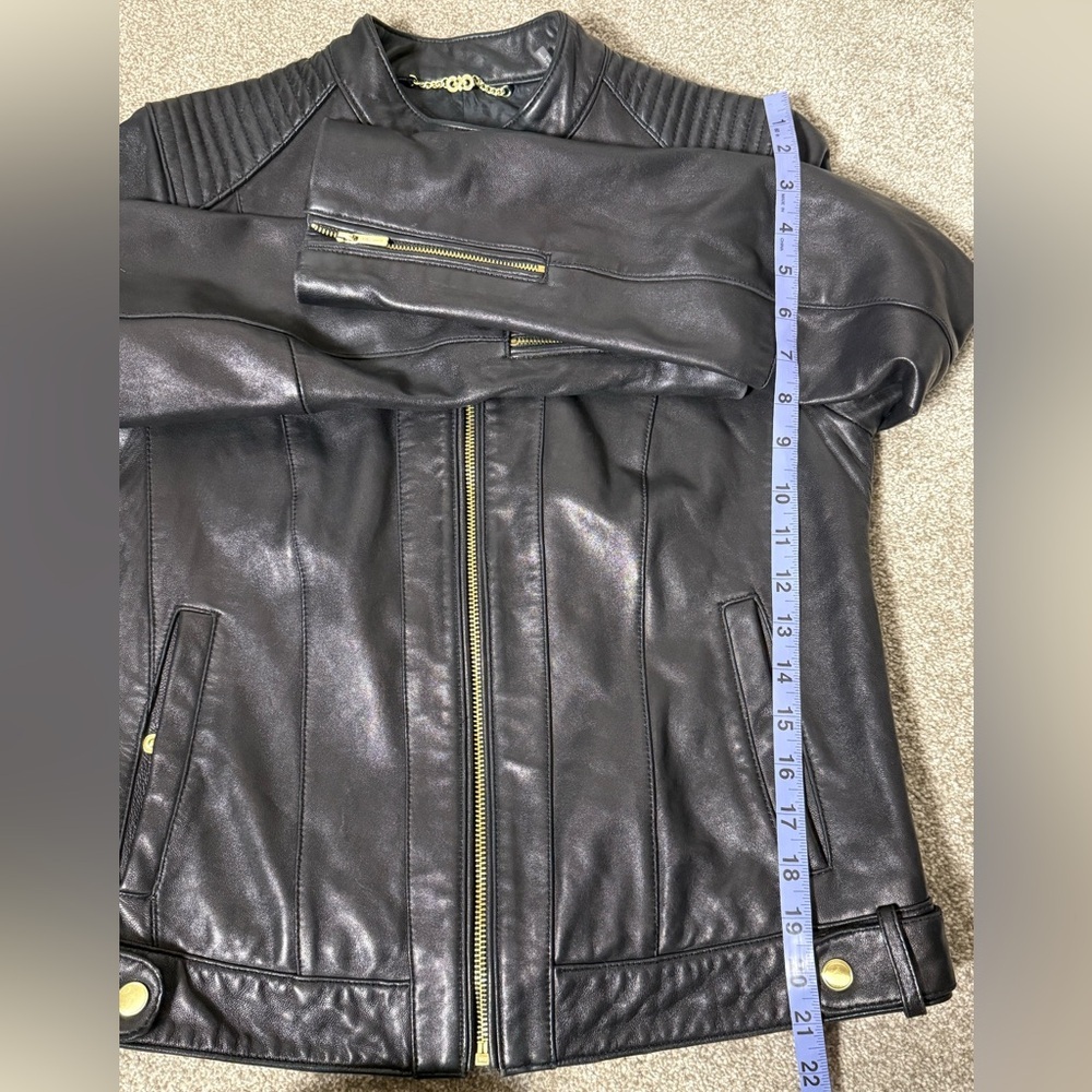 Women’s Cole Haans Lamb Skin Moto Leather Jacket | size medium - Picture 15 of 15
